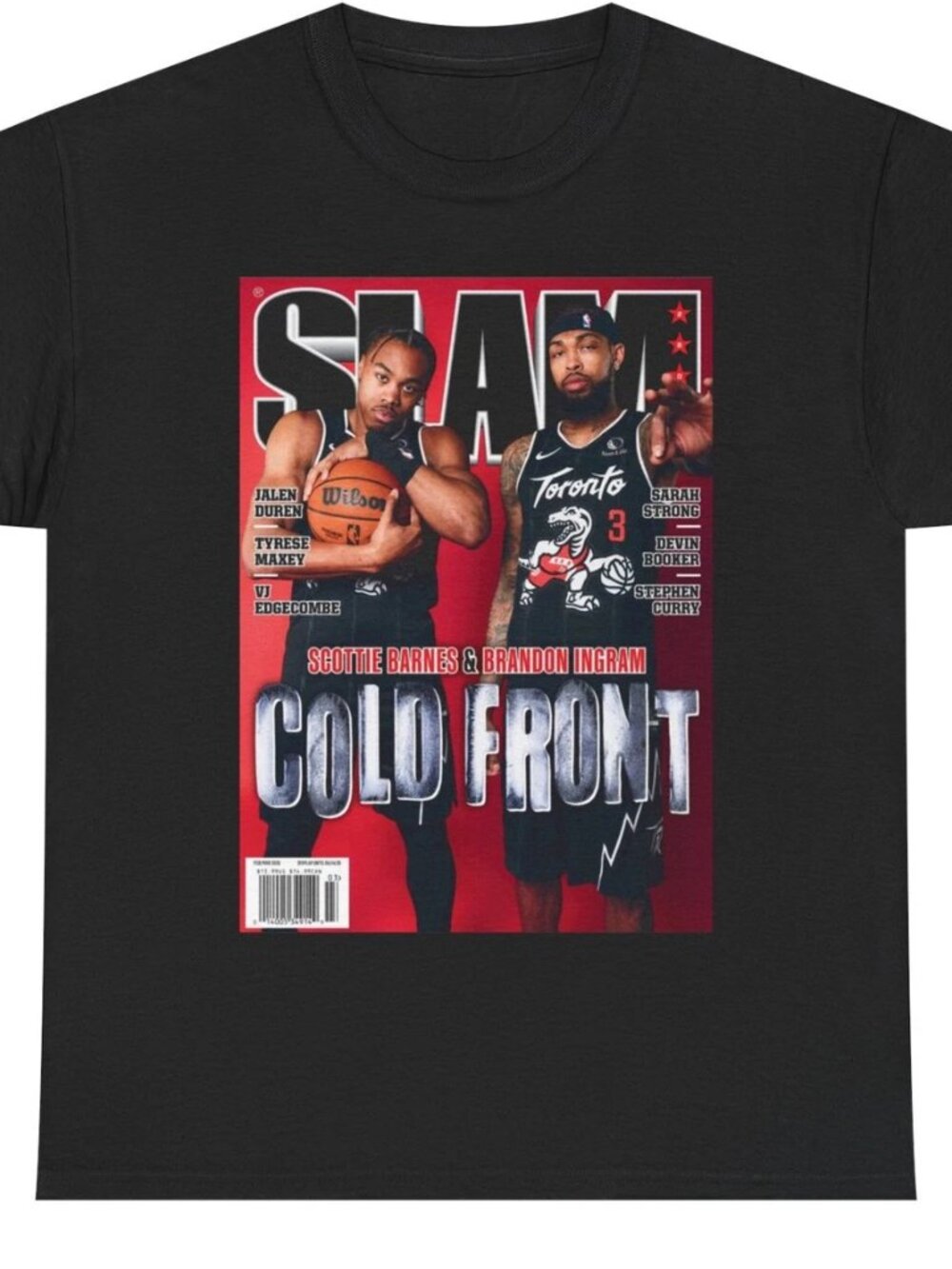 Scottie Barnes & Brandon Ingram Toronto Raptos NBA Slam Cover Tee Shirt
